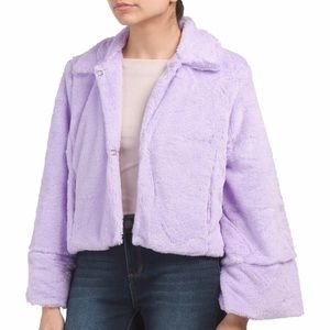 Paper Heart Faux Fur Outer Purple Coat